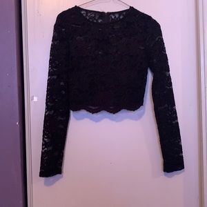 Black lace long sleeve